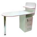 Манікюрний стіл Овал, складана стільниця, білий фото