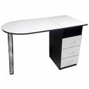 Манікюрний стіл Натхнення, біло-чорний фото