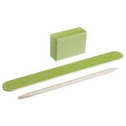 Набір одноразовий для манікюру зелений (пилка, баф, апельсинова паличка) купить в официальном магазине KODI Professional