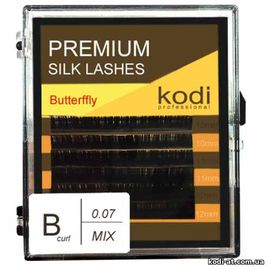Вії вигин B 0.07 (6 рядів: 10-2,11-2,12-2), упаковка Butterfly купить в официальном магазине KODI Professional