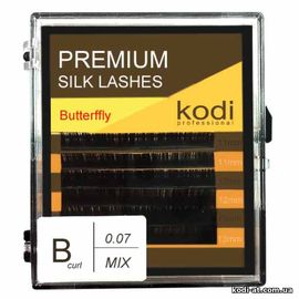 Вії вигин B 0.07 (6 рядів: 11-2,12-2,13-2), упаковка Butterfly купить в официальном магазине KODI Professional