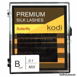 Вії вигин B 0.10 (6 рядів: 10-2,11-2,12-2), упаковка Butterfly купить в официальном магазине KODI Professional