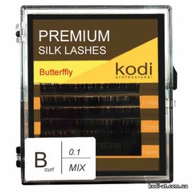 Вії вигин B 0.10 (6 рядів: 11-2,12-2,13-2), упаковка Butterfly купить в официальном магазине KODI Professional