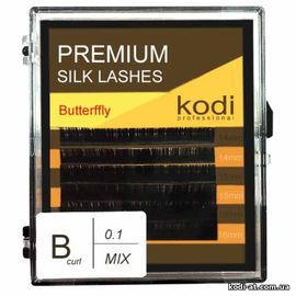 Вії вигин B 0.10 (6 рядів: 14-2,15-2,16-2), упаковка Butterfly купить в официальном магазине KODI Professional