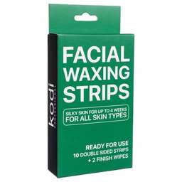 Воскові смужки для обличчя Facial waxing strips (10 двосторонніх смужок+2 фінішні серветки) купить в официальном магазине KODI Professional
